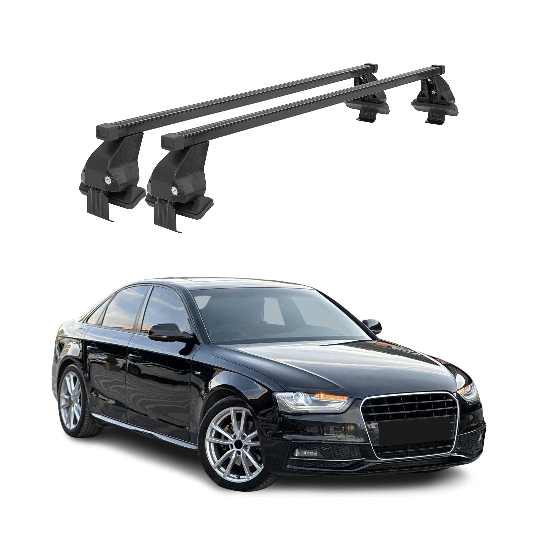 2009-2012 Audi A4 Sedan Roof Rack Cross Bars Luggage Carrier 2 Pcs