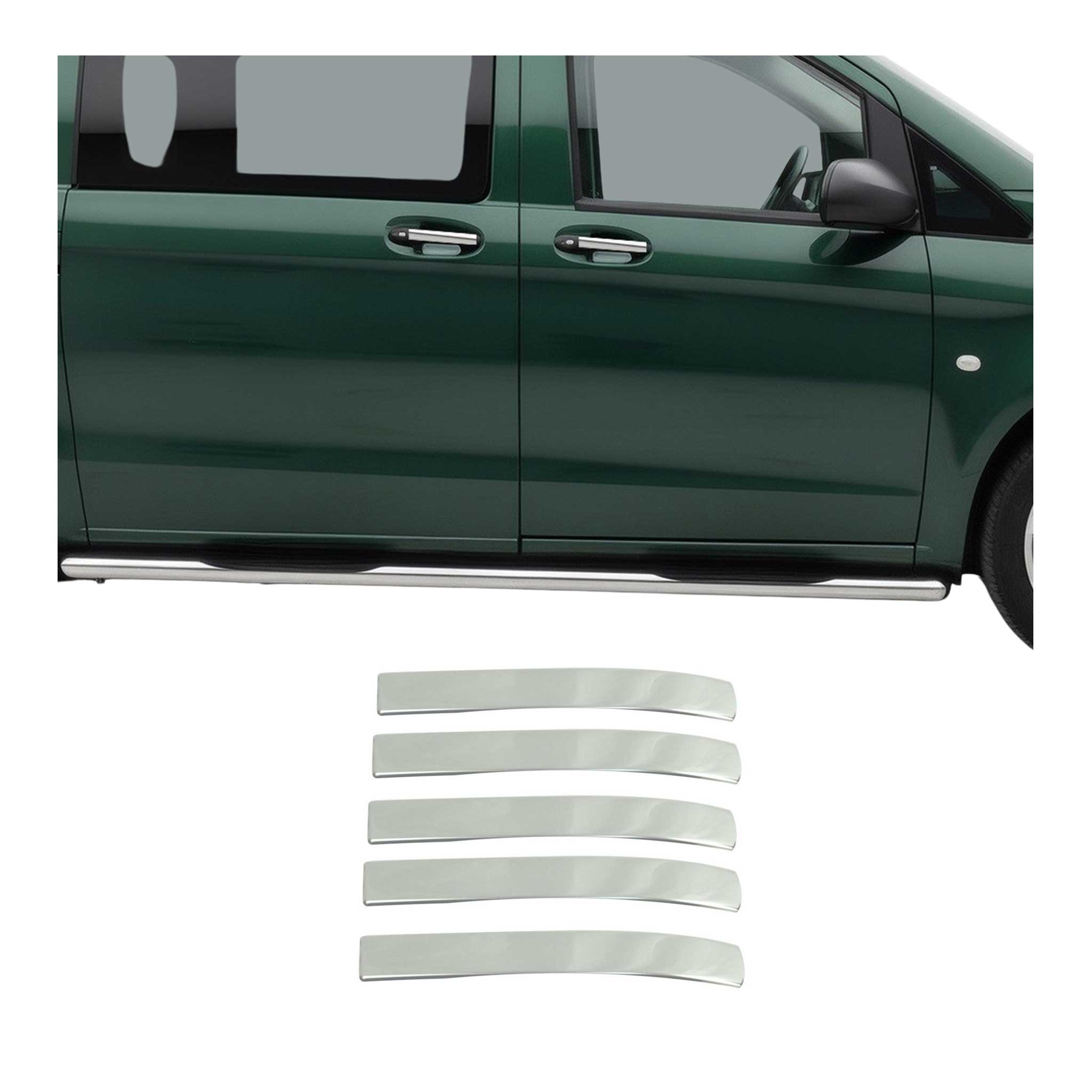 2016-2024 Mercedes Metris Car Door Handle Cover Protector Stainless Steel 5x