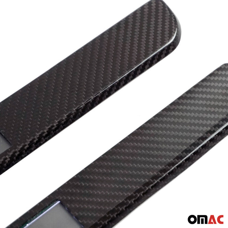 2011-2014 Chevrolet Cruze Sedan Door Sill Scuff Plate Illuminated Carbon Fiber Black 2Pcs