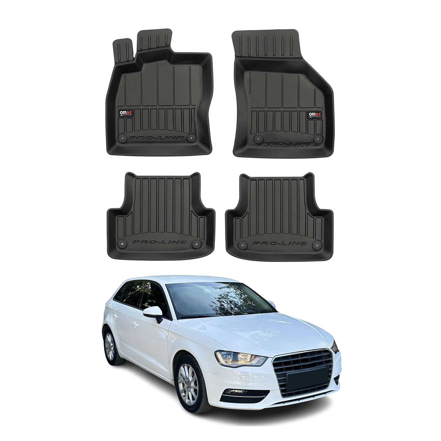 2015-2020 Audi A3 8V Sportback Sedan Premium Floor Mats Liners Full Set All Weather Heavy Duty