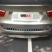 2011-2017 BMW X3 F25 Rear Bumper Guard Carbon Foiled & Stainless Steel Silver