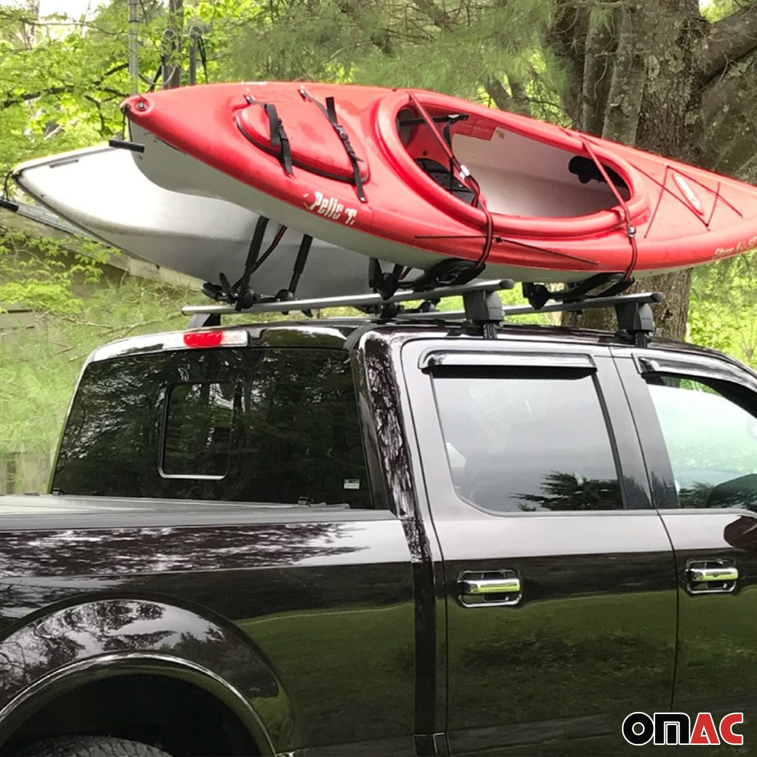 Kayak Carrier Canoe Boat Surf Snowboard Roof Mount Car Cross J-Bar Rack 2Pcs