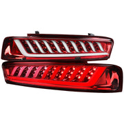 2016-2018 Chevy Camaro Sequential LED Tail Lights Chrome/Red Clear Lens