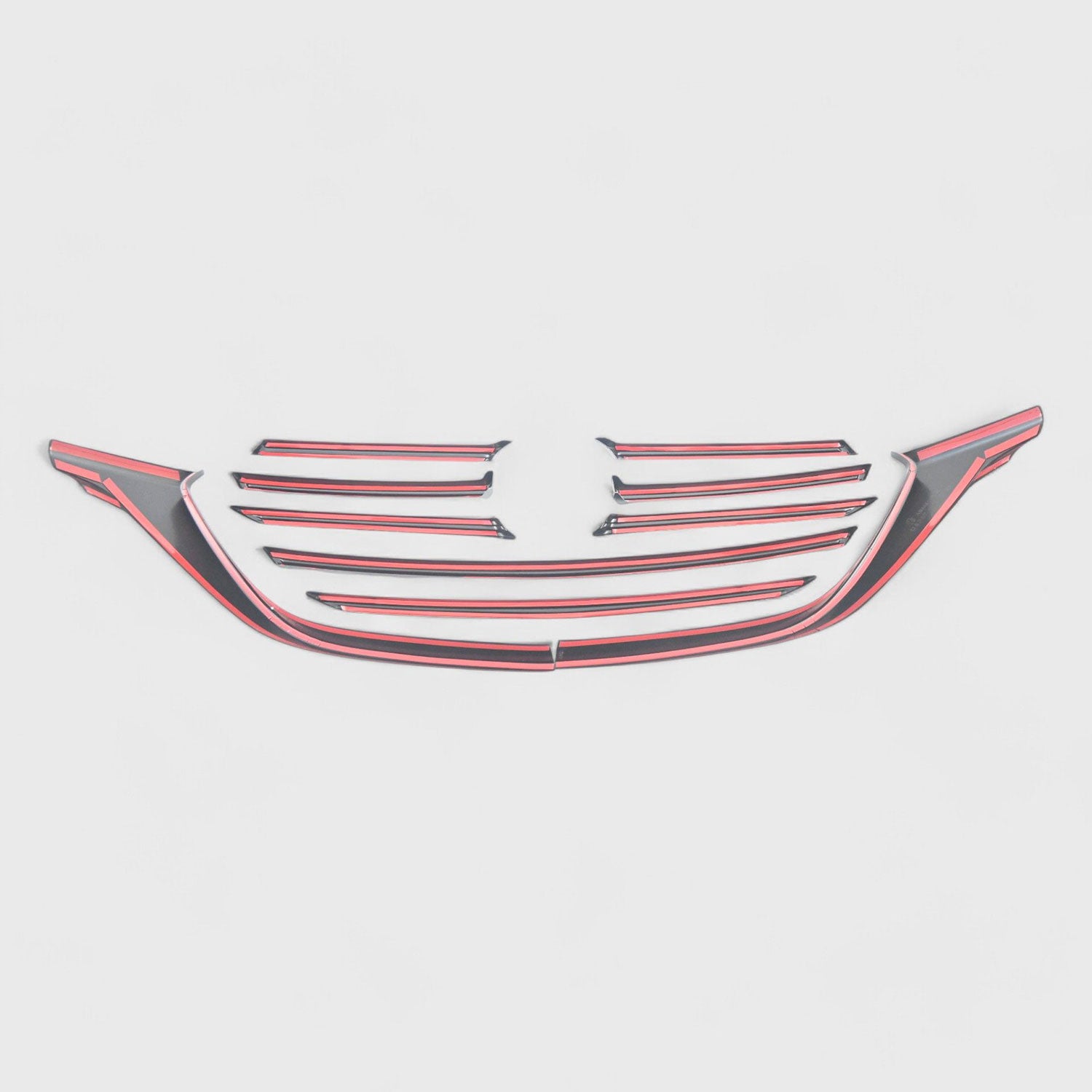 2016-2023 Mazda CX-9 Grille Overlay Gloss Black 10Pcs ABS Plastic