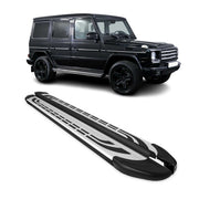 2007-2018 Mercedes G Class W463 Running Boards Side Steps Silver & Black
