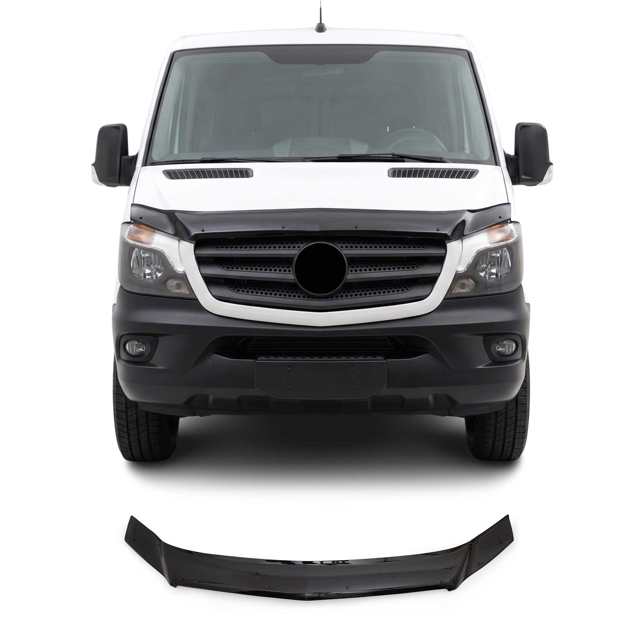 2014-2018 Mercedes Sprinter W906 Front Bug Shield Hood Deflector 1 Pc Smoke