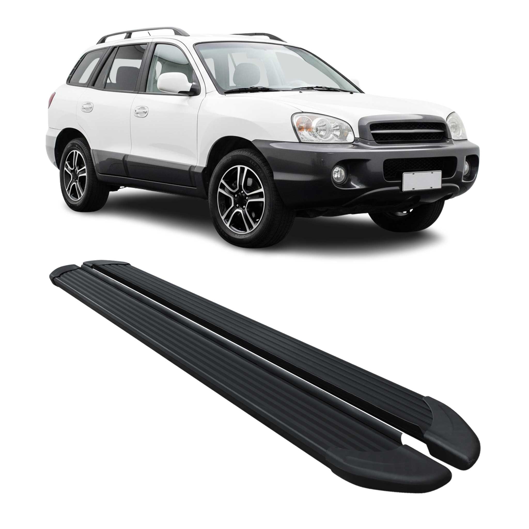2001-2006 Hyundai Santa Fe Running Boards Side Steps Black