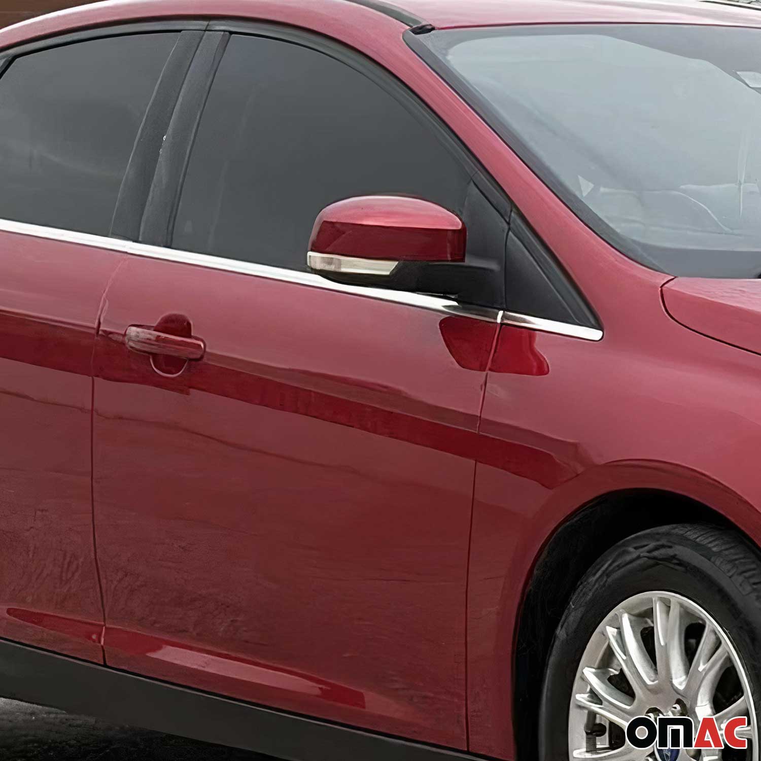 2012-2018 Ford Focus Sedan Window Molding Trim Streamer Stainless Steel