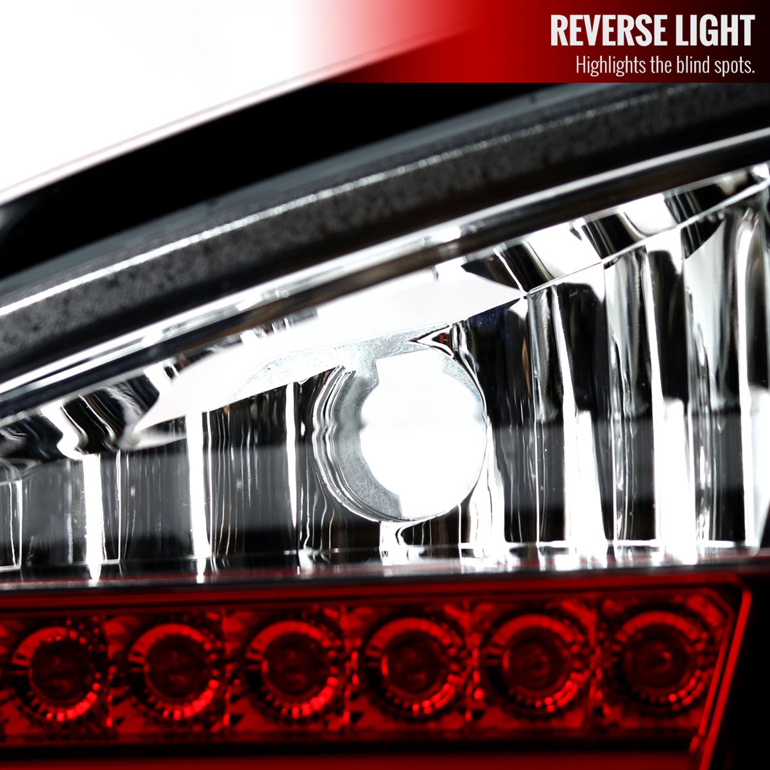 2006-2008 BMW E90 3 Series Sedan LED Tail Lights Chrome/Red Clear Lens