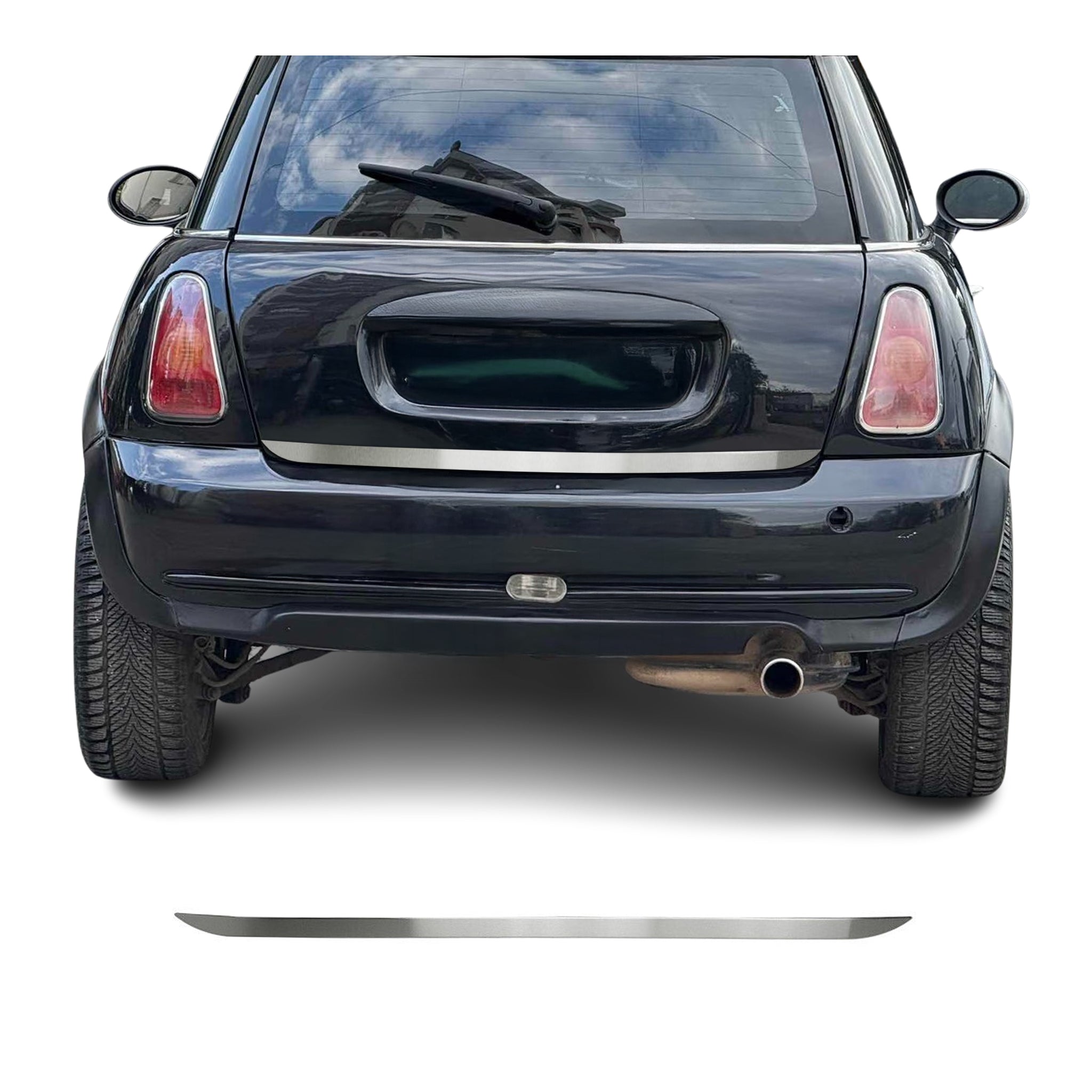 2006-2013 Mini Cooper R56 Rear Trunk Molding Trim Stainless Steel Silver 1Pc
