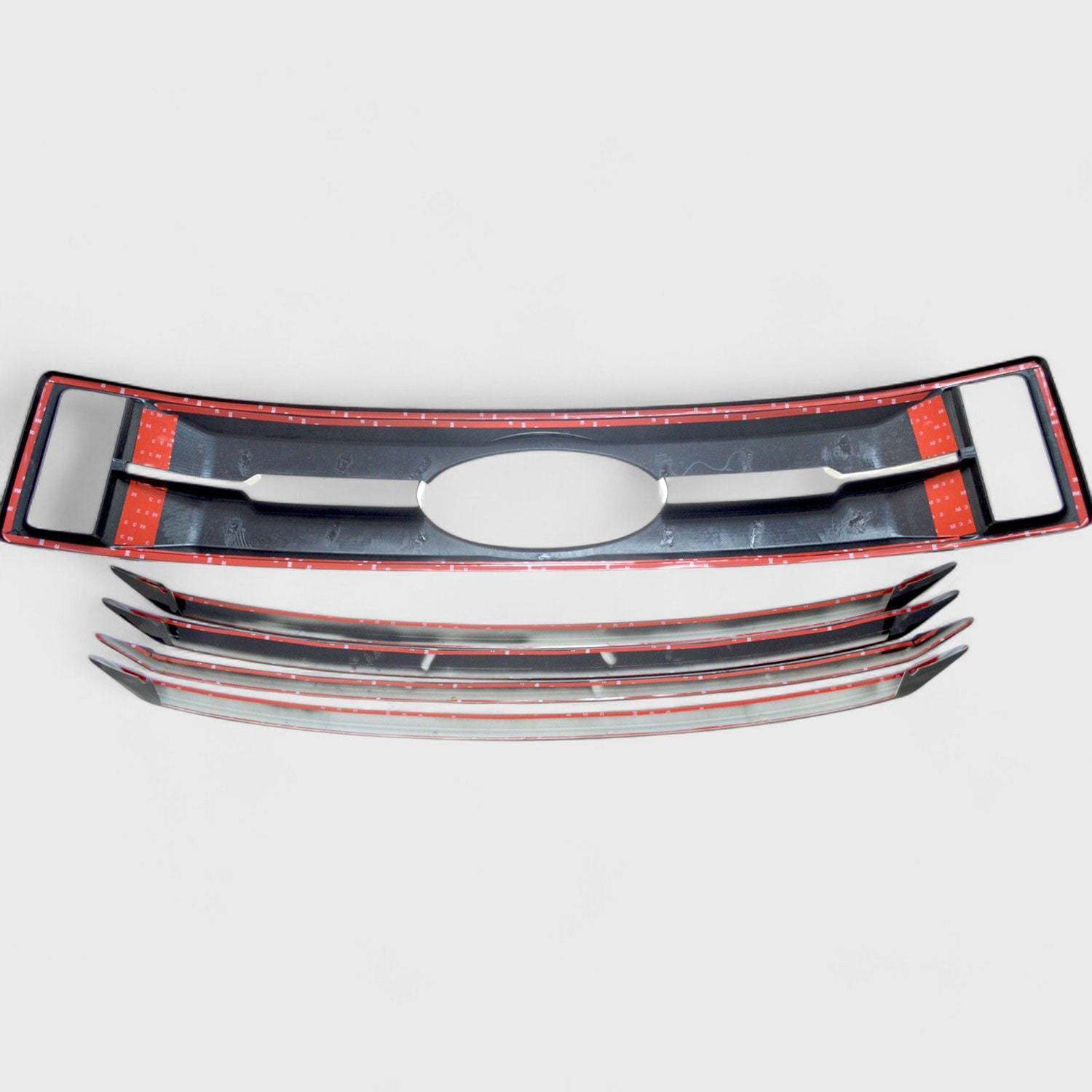 2017-2019 Ford F-250/350 Grille Overlay Gloss Black 5Pcs ABS Plastic