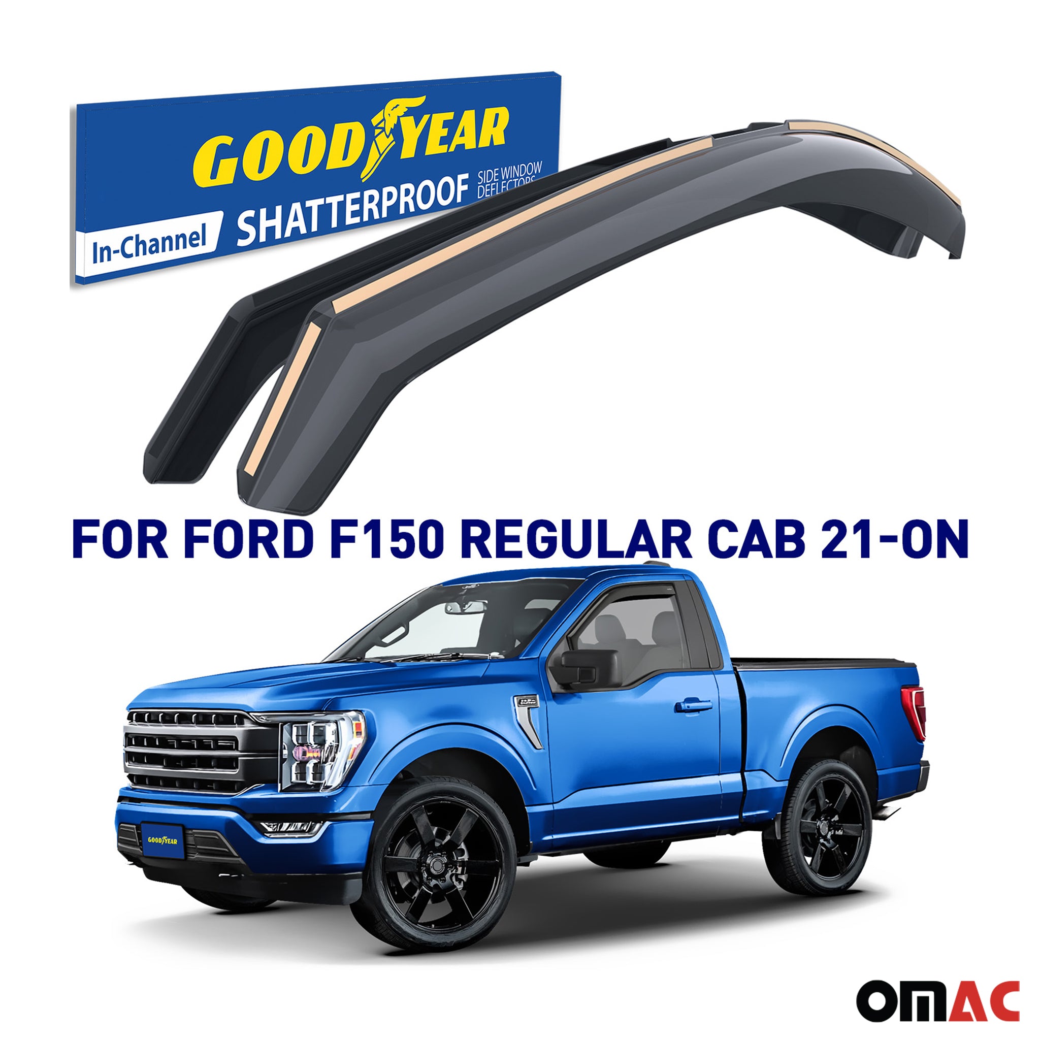 Goodyear Wind Deflector for Ford F250 F350 F450 F550 Super Duty 2025 SuperCab 2x