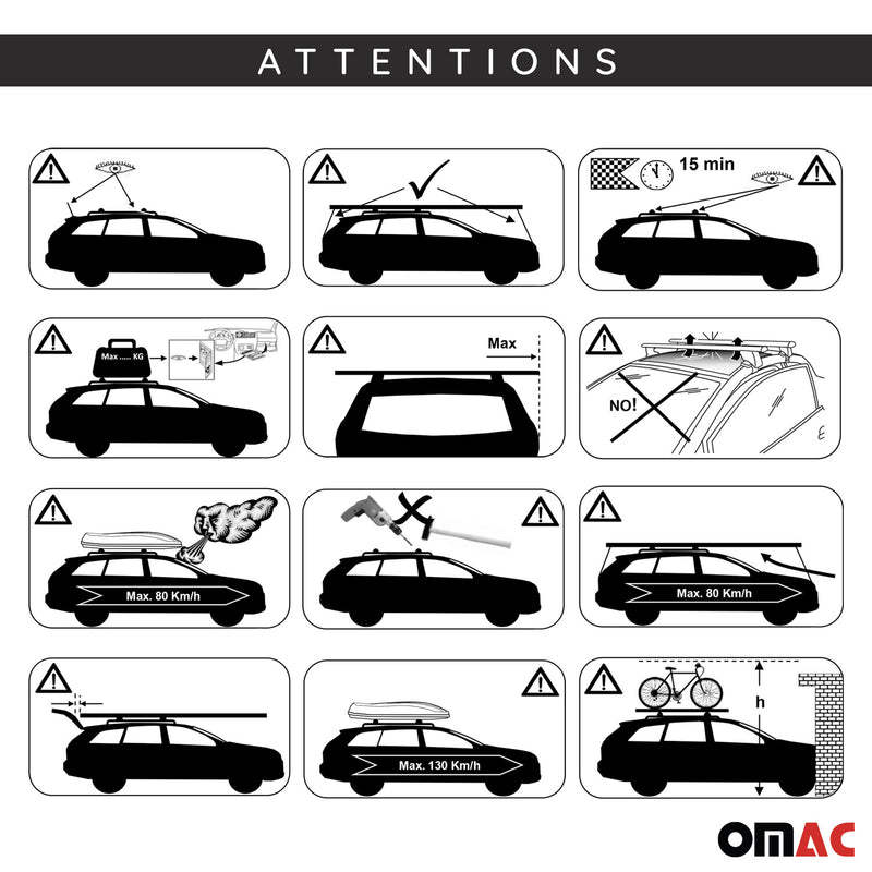 2019-2022 Mercedes A Class W177 V177 Roof Rack Cross Bars Silver