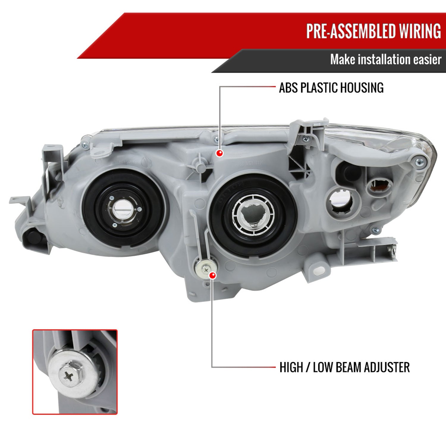 2012-2014 Toyota Camry Projector Headlight Amber Reflector Passenger Side