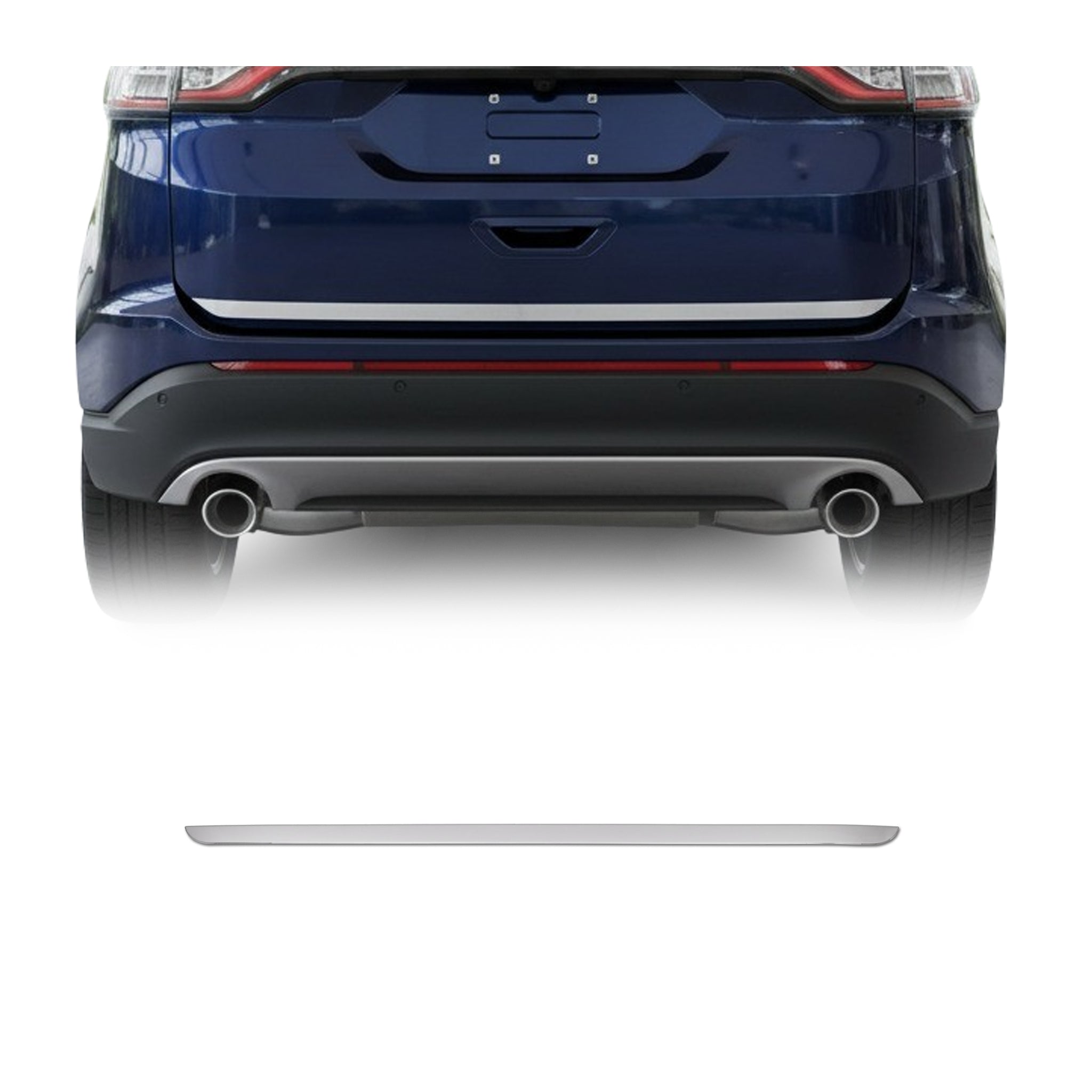 2015-2019 Ford Edge Rear Trunk Lid Molding Trim Stainless Steel Silver