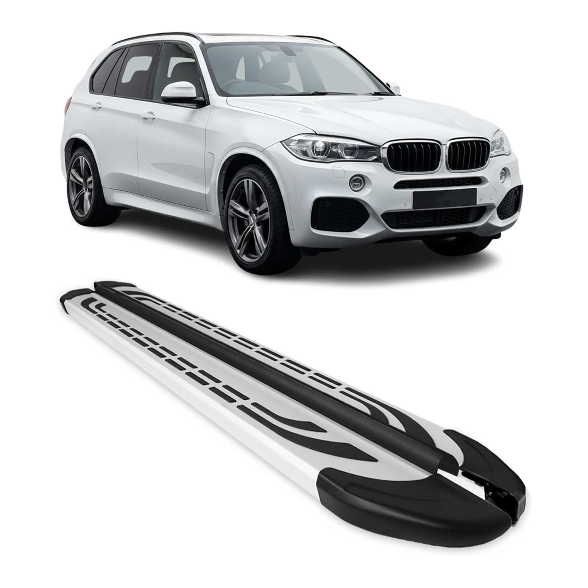 2014-2018 BMW X5 F15-F85 Running Boards Side Steps Silver