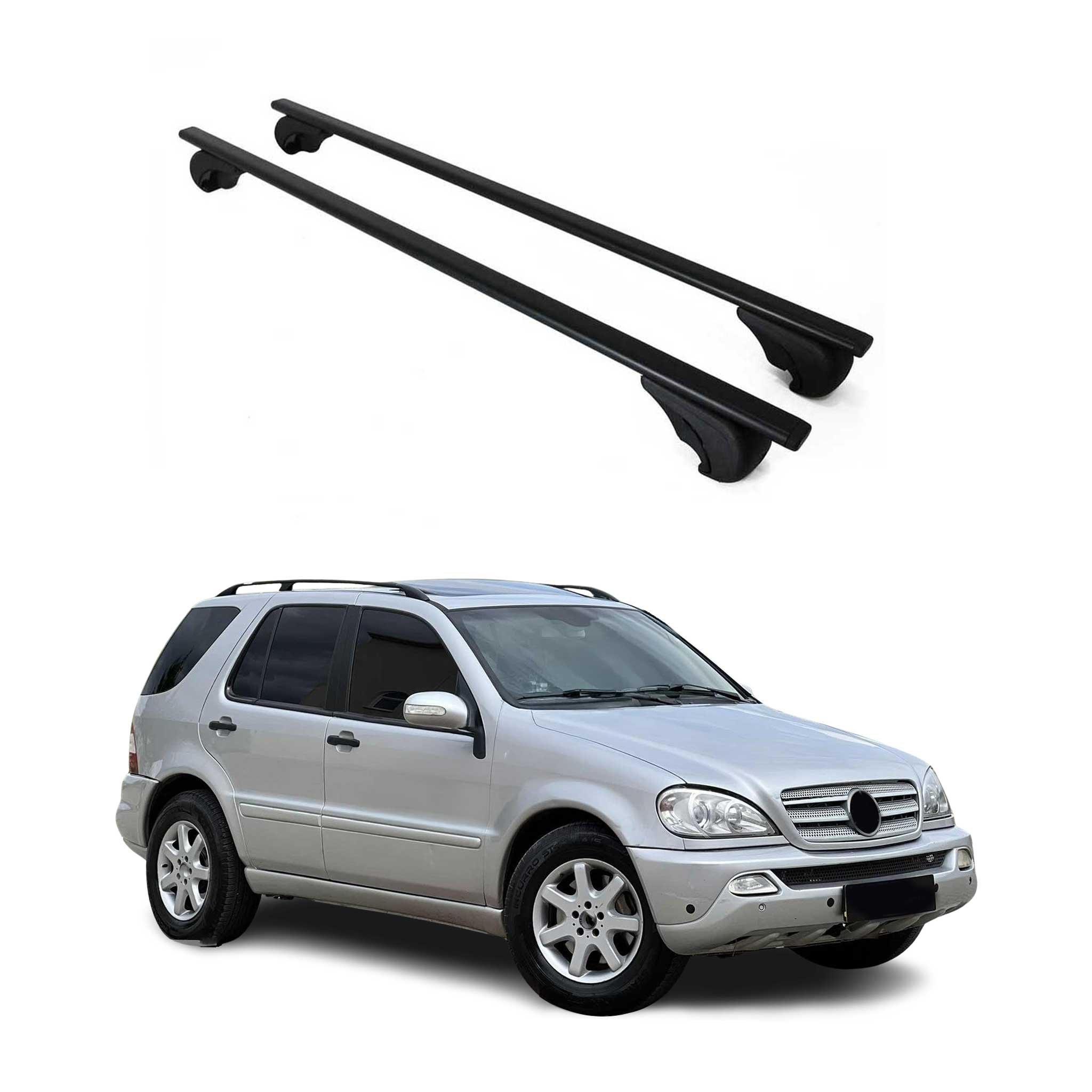 1997-2005 Mercedes M ML Class W163 Roof Rack Cross Bars Black
