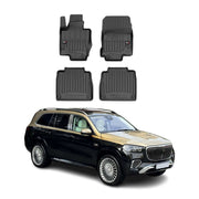 2020-2025 Mercedes GLS Class X167 Premium Floor Mats Liners Full Set All Weather Heavy Duty Black