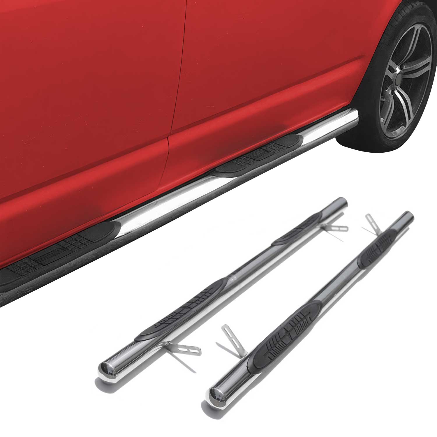 2007-2015 Audi Q7 Running Boards Side Steps Silver