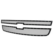2005-2007 Chevy Silverado Rivet Style Black S.Steel 2PC Mesh Grille Insert