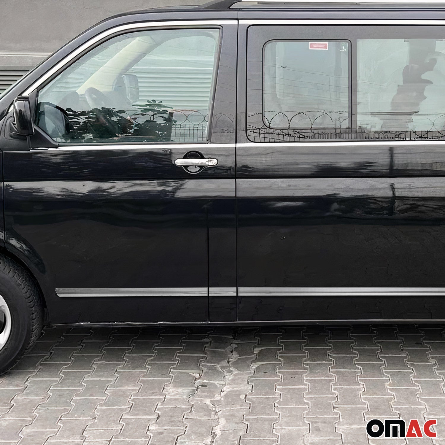 Side Door Molding Trim for VW T5 Transporter 2003-2015 S.Steel L1 Short RHD