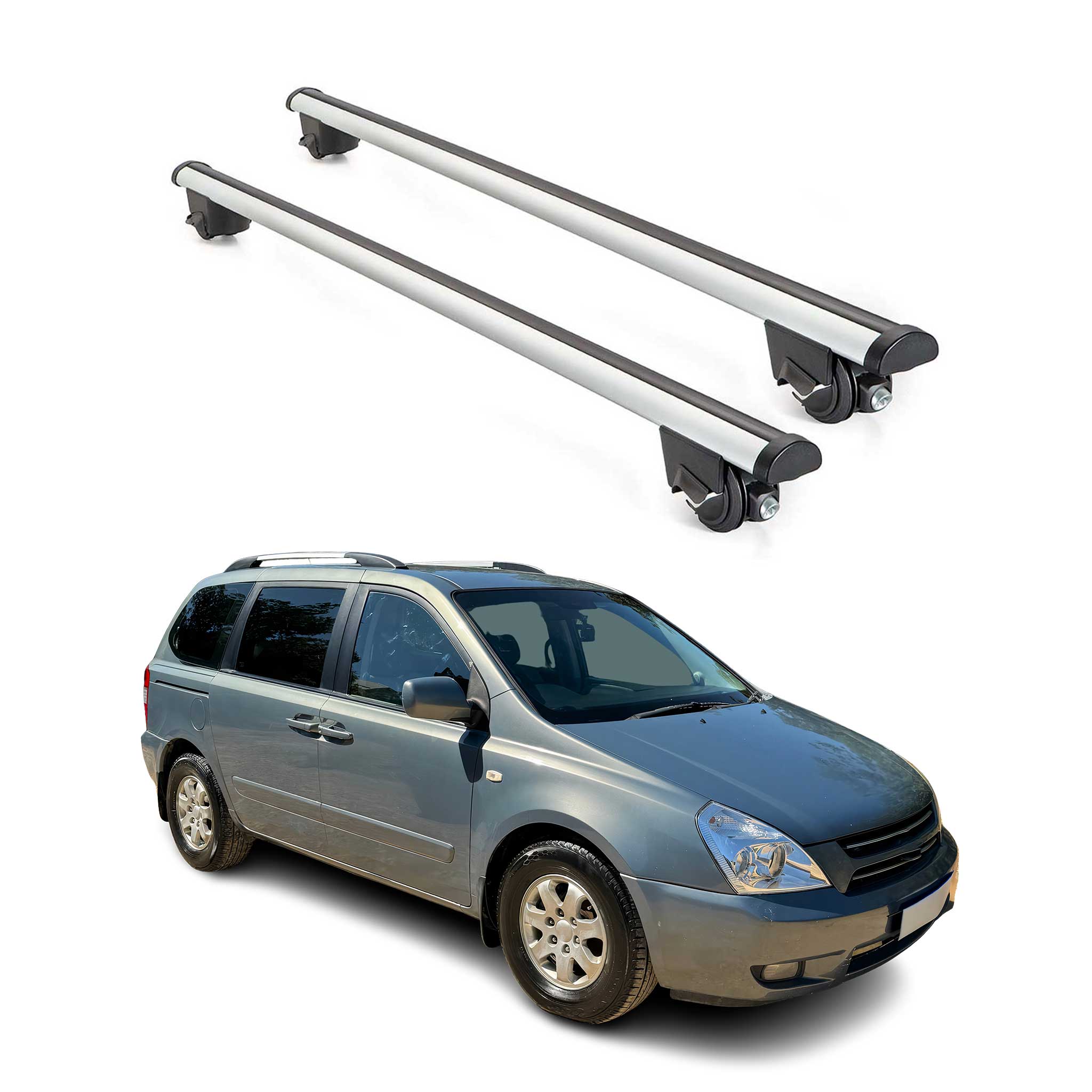 2006-2014 Kia Carnival Roof Rack Cross Bars Silver