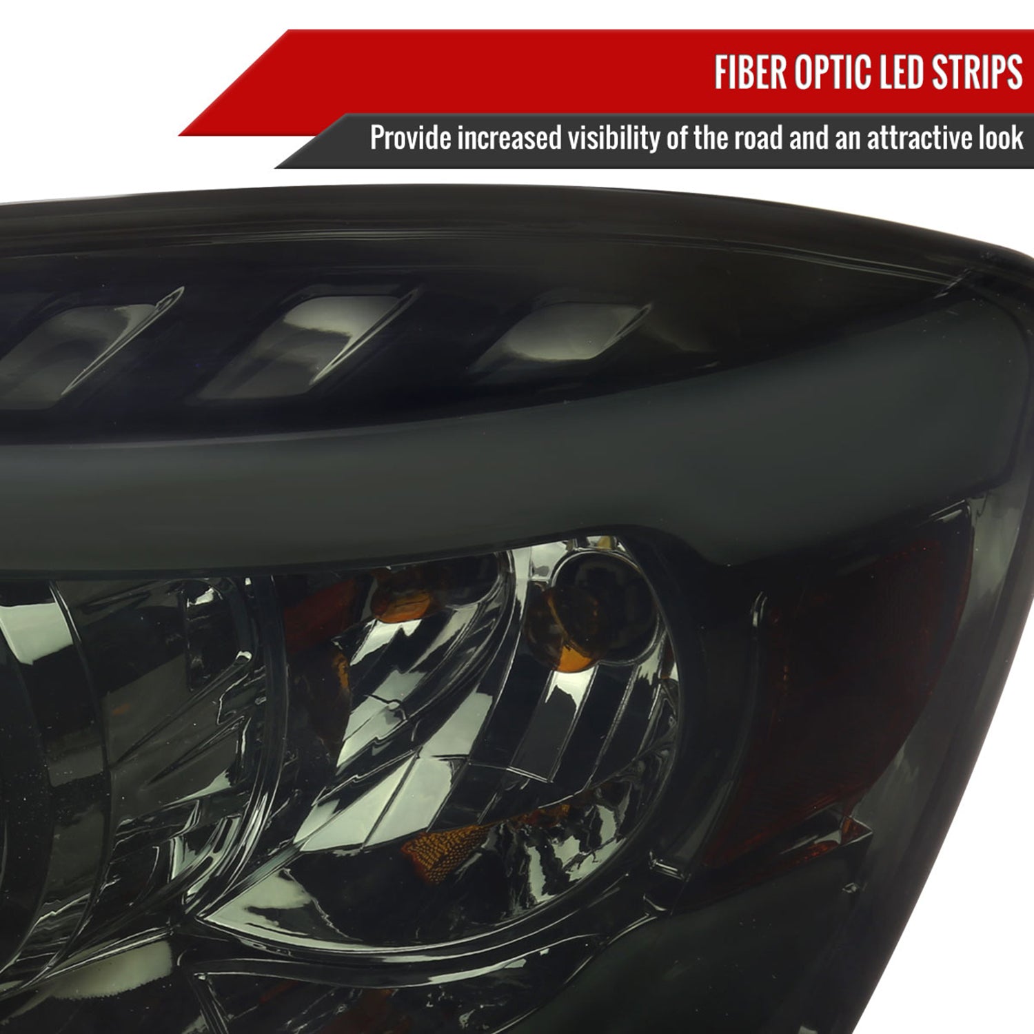 2006-2008 Dodge RAM 1500/ 06-2009 Dodge RAM 2500/3500 LED Tube Headlights Smoke