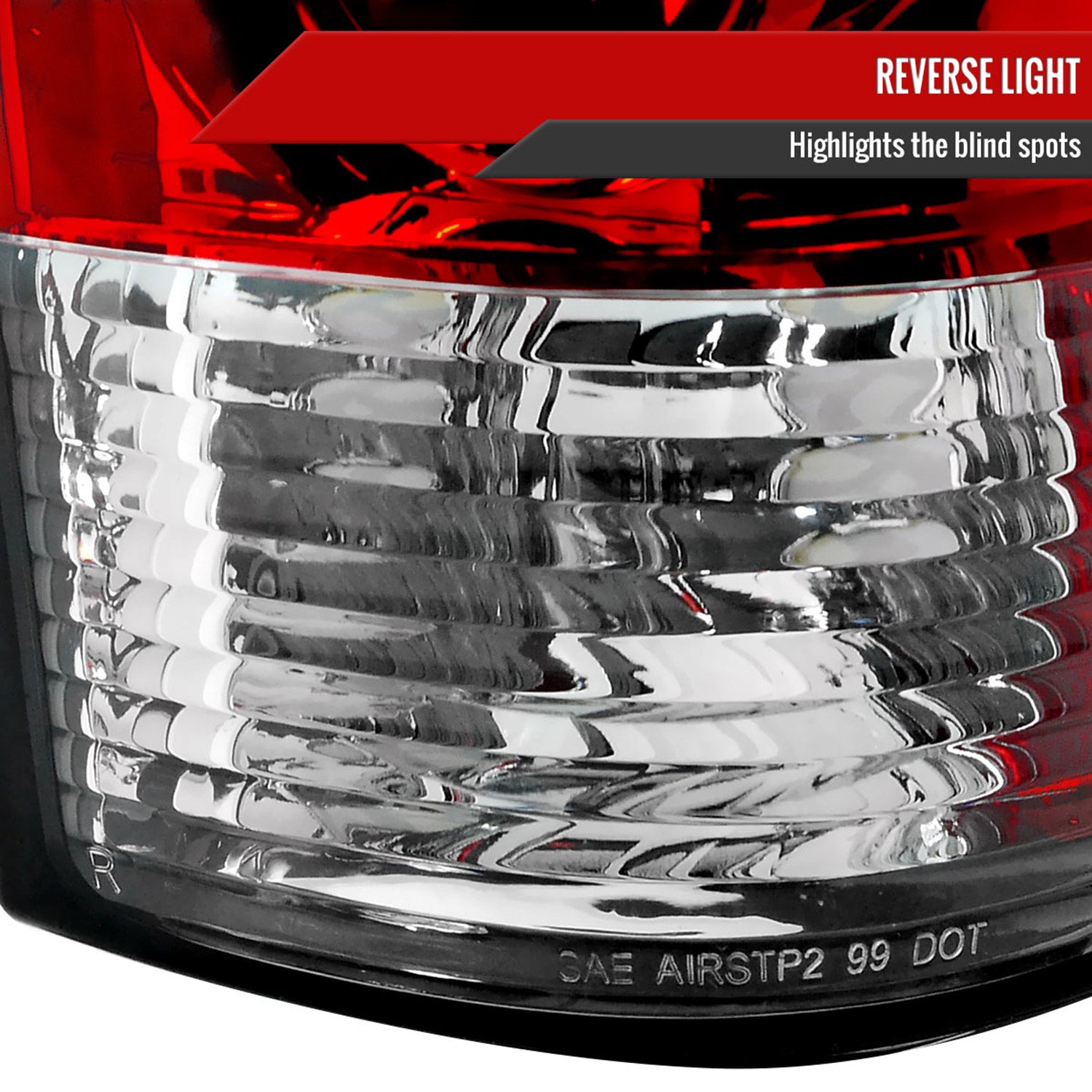 1999-2002 Chevy Silverado/ 1999-2006 GMC Sierra Tail Lights - APC Chrome/Red