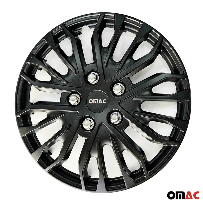 17"Wheel Covers Guard Hub Caps Durable Snap On ABS Accessories Black Silver 4x