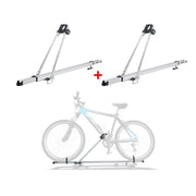 2Pcs Pro Bike Carrier Roof Mount Aluminum Steel Bicycle Rack Car Truck SUV
