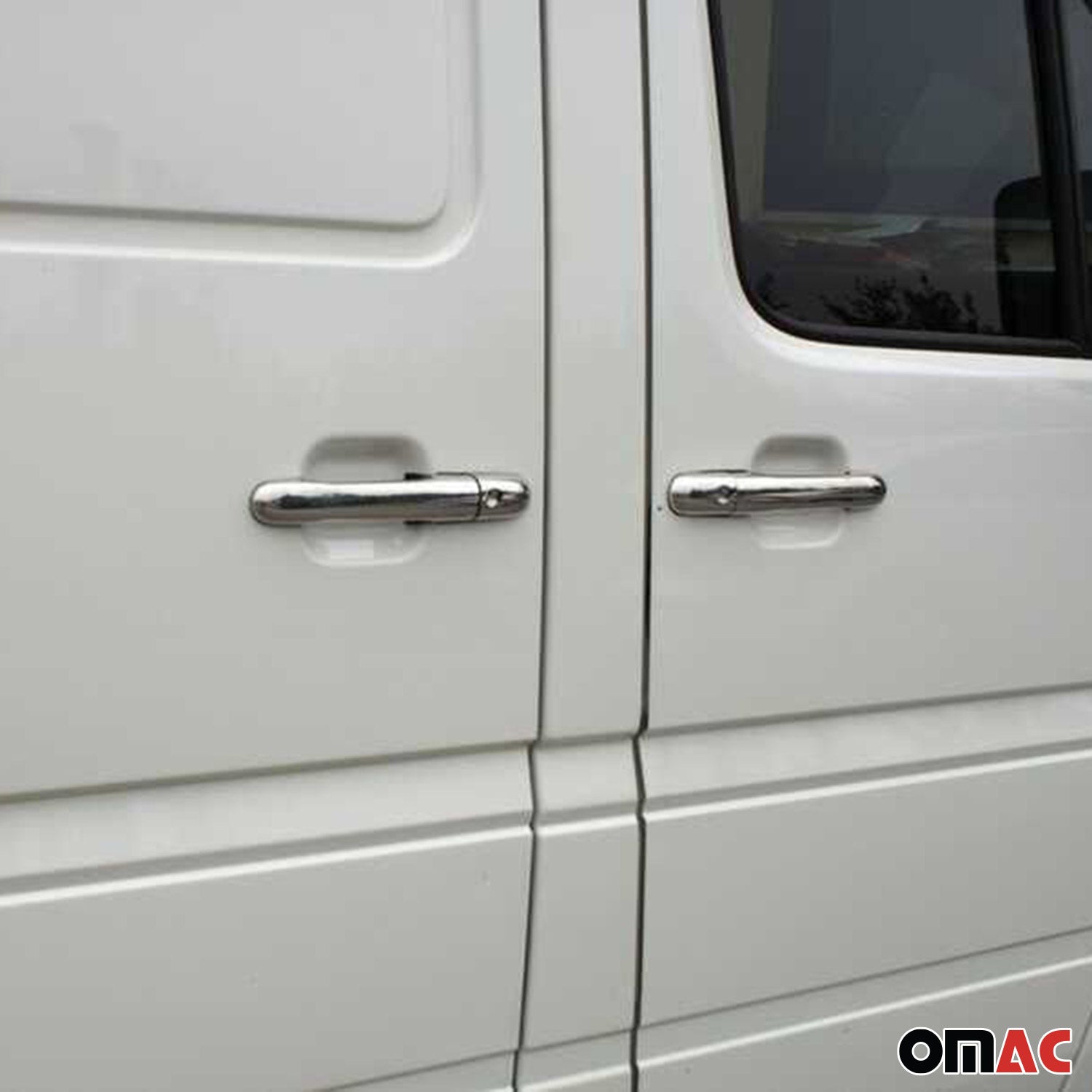 2003-2006 Dodge Sprinter Door Handle Cover Protector Stainless Steel 4 Pcs 2 Key Hole