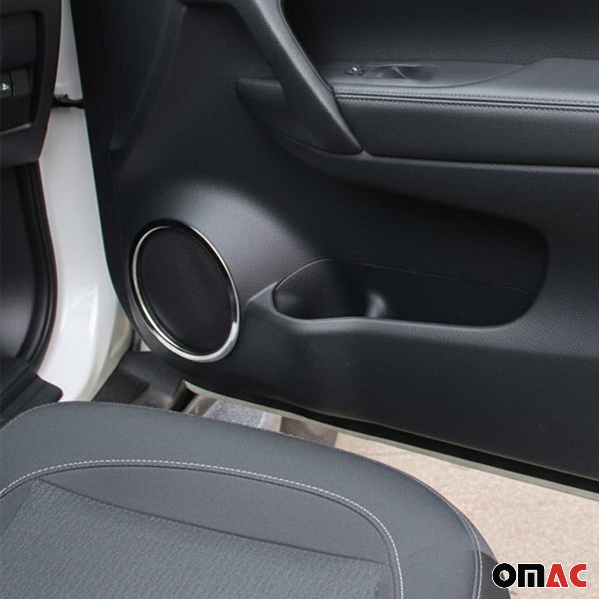 2014-2020 Nissan Rogue Speaker Audio Surround Trim Stainless Steel Silver 4 Pcs