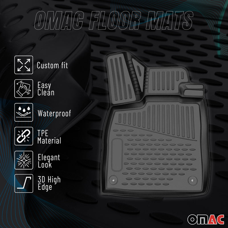 2010-2014 VW Golf Mk6 Wagon Floor Mats Liners Full Set All Weather Black