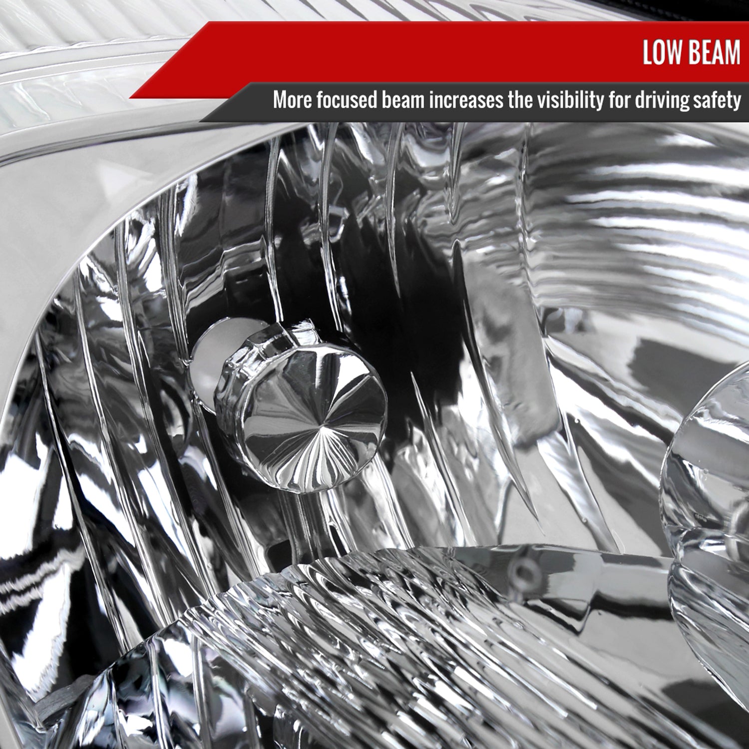 2004-2005 Toyota Sienna Passenger Side Headlights Amber Reflector Chrome