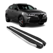 2023-2024 Alfa Romeo Tonale Running Boards Side Steps Silver & Black
