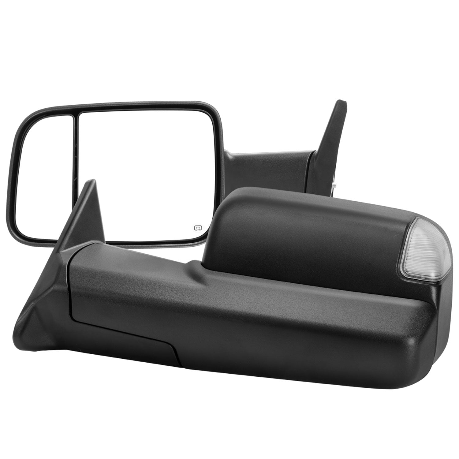 1998-2001 Dodge RAM 1500 2500 3500 Black Heated Towing Mirrors & Turn Signal