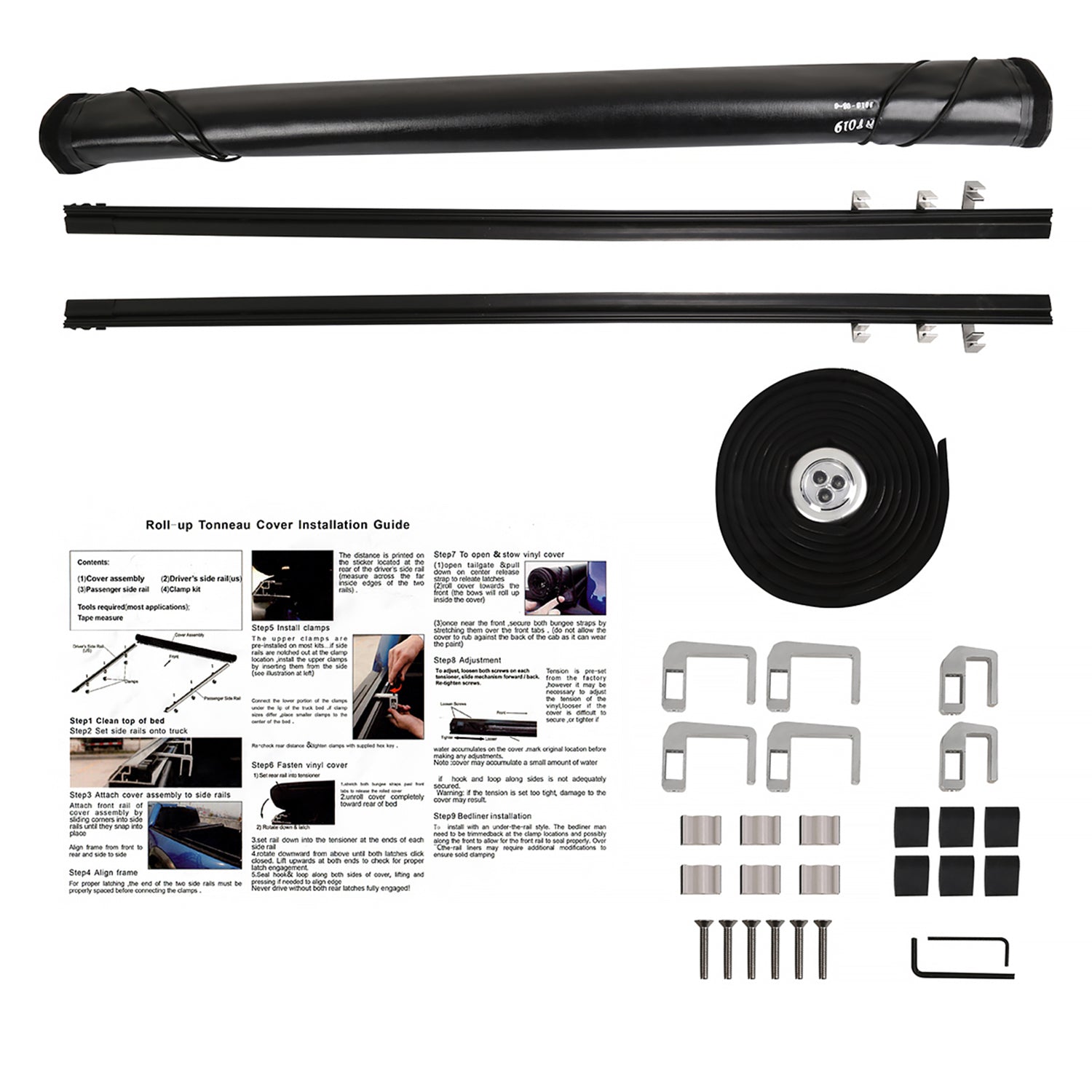 1988-1998 Chevy GMC C/K 1500/2500/3500 78" Bed Roll Up Vinyl Tonneau Cover