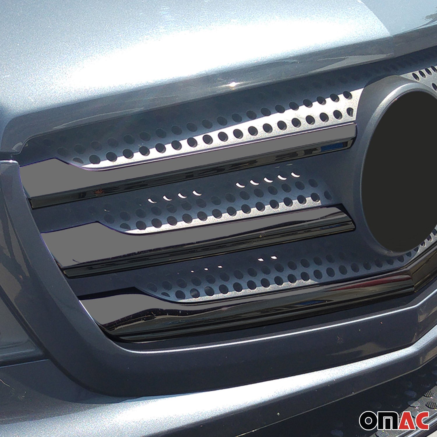 2014-2018 Mercedes Sprinter W906 Front Bumper Grill Trim Stainless Steel Dark 5x