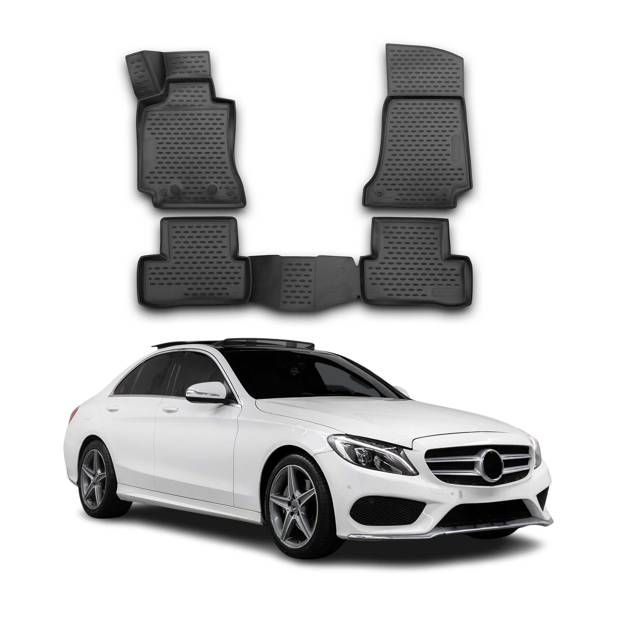 2015-2021 Mercedes C Class W205 S205 C300 C43 C63 Floor Mats Liners Full Set All Weather