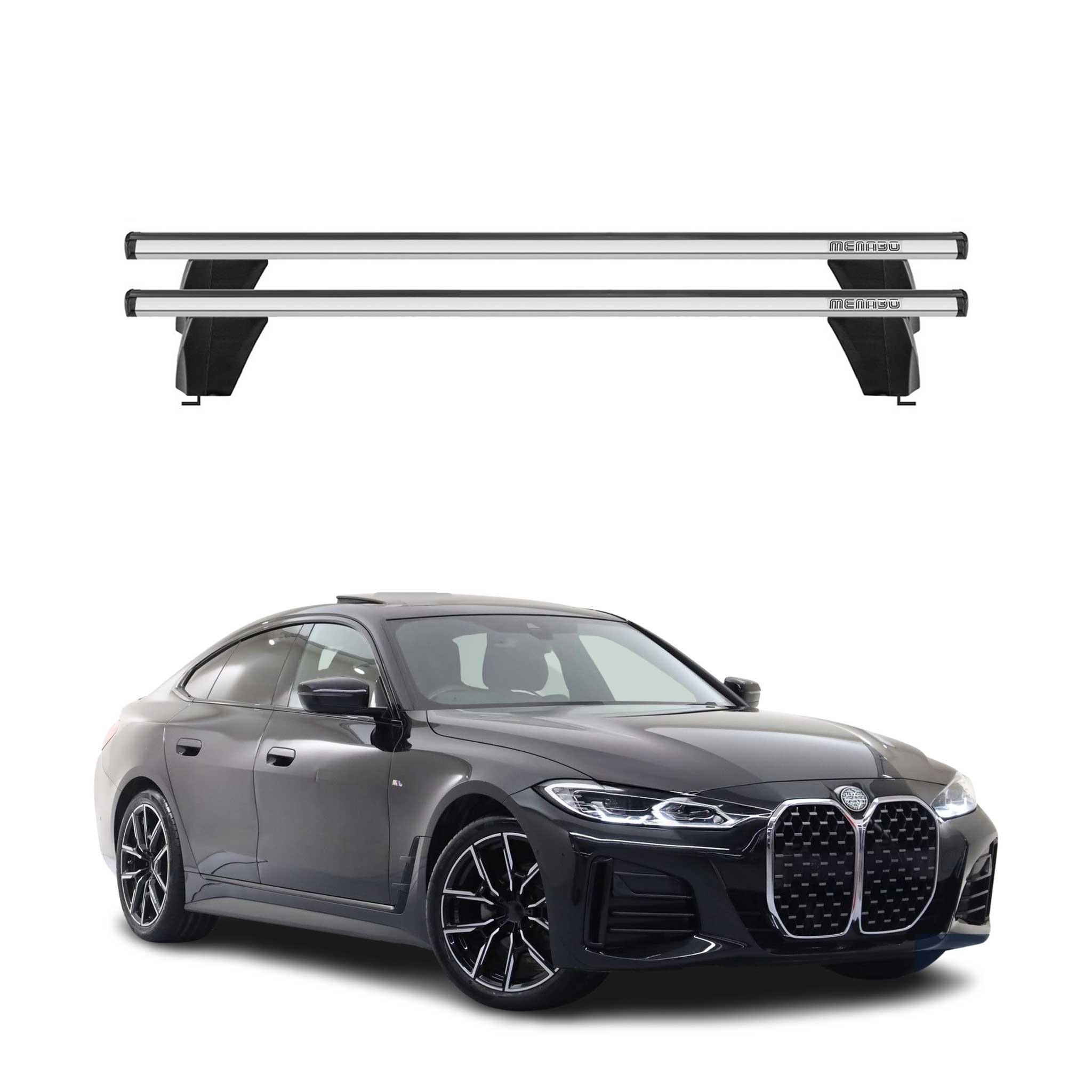 Roof Racks Cross Bars Carrier for BMW 4 G26 Gran Coupe 2020-2025 Alu Gray 2x