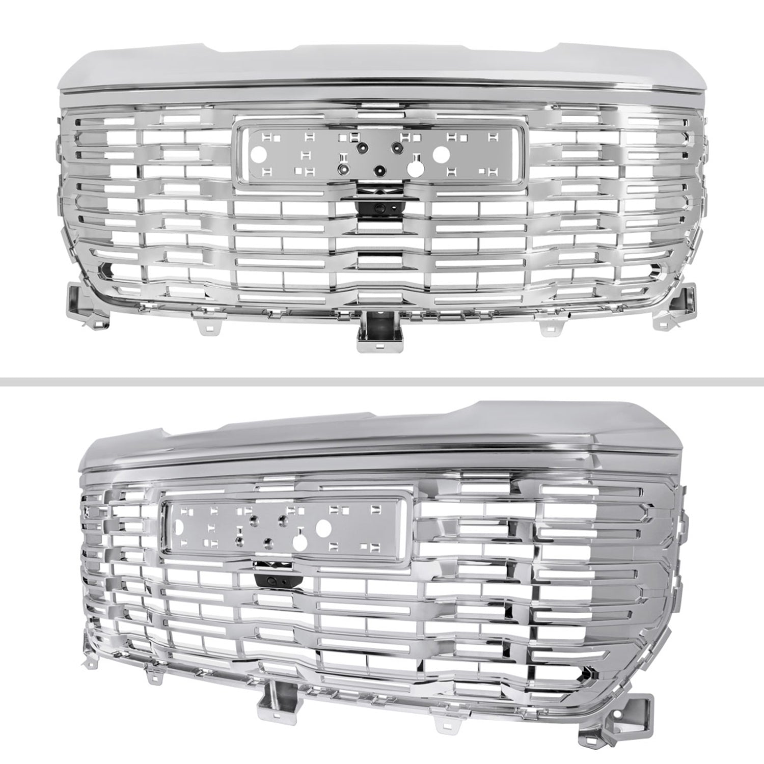 2022-2024 GMC Sierra 1500 Chrome Denali Style Front Upper Mesh Hood Grille