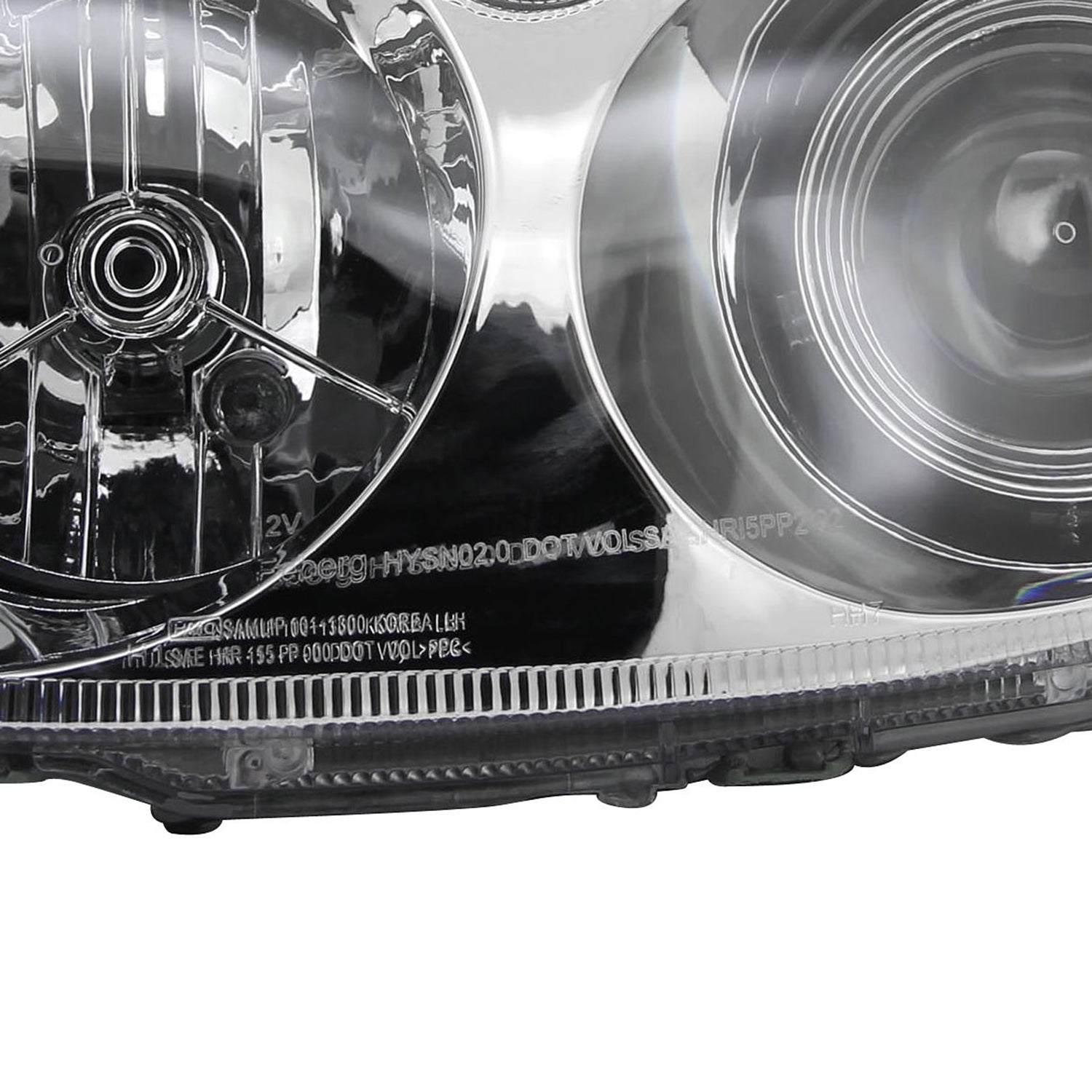 2002-2005 Hyundai Sonata Projector Headlights Chrome Housing/Clear Lens