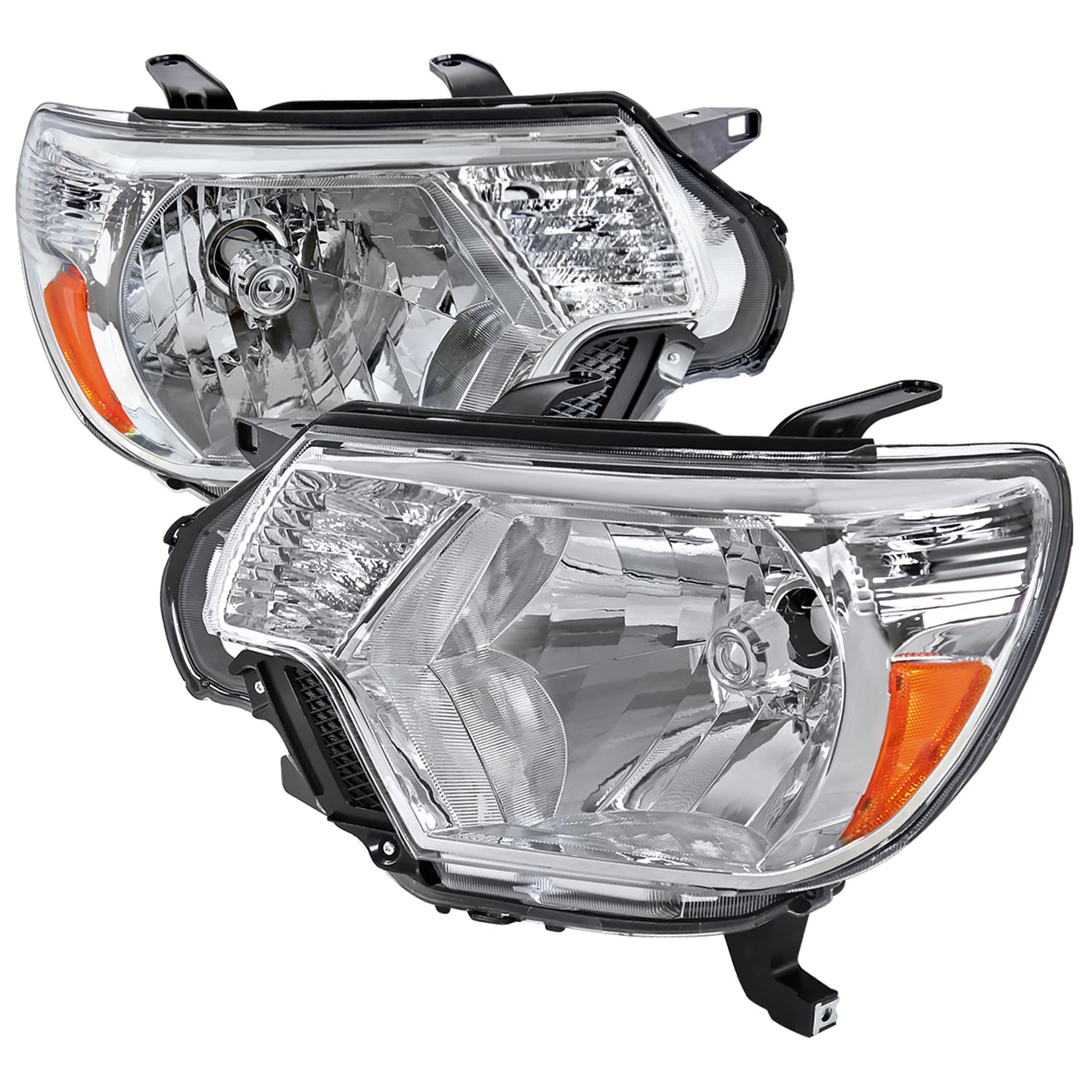 2012-2015 Toyota Tacoma Factory Style Headlights Chrome Housing/Clear Lens
