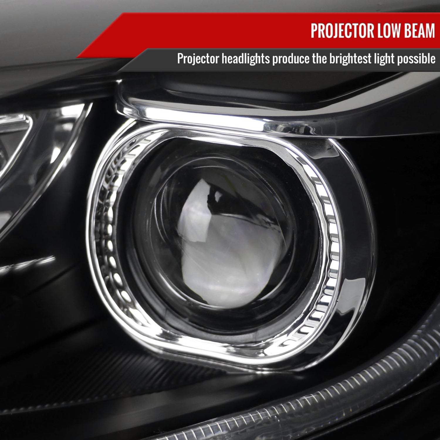 2012-2014 Ford Focus Projector Headlights LED Light & Turn Signal Lights Black