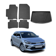 2018-2023 Kia Rio Floor Mats & Cargo Liner Full Set All Weather Black