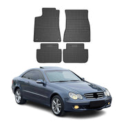 2002-2009 Mercedes CLK Class C209 A209 Floor Mats Liners Full Set All Weather Rubber Black