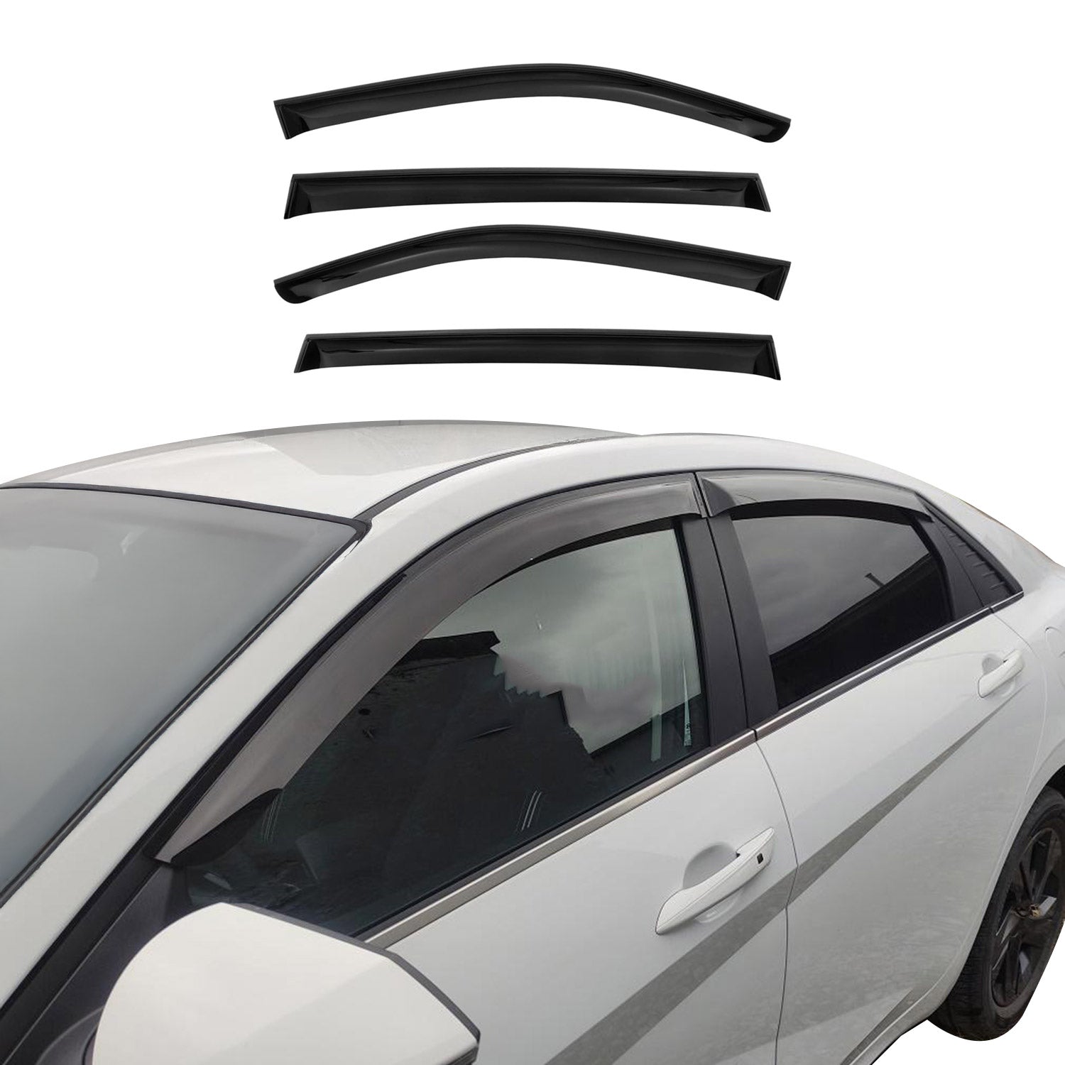 2011-2015 Kia Optima Window Visor Vent Rain Deflector 4Pcs Smoke