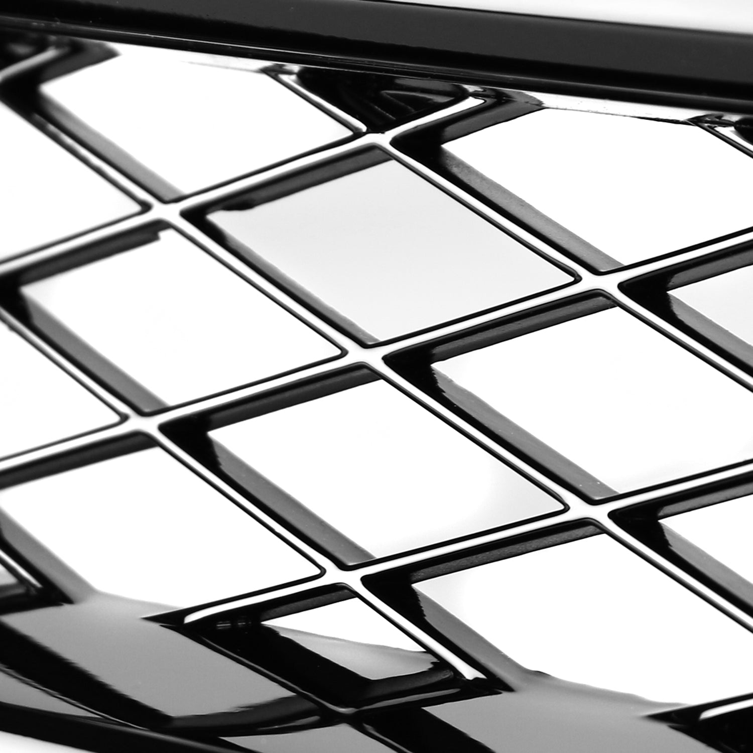 2016-2018 Honda Civic FK8 TR Style Glossy Black ABS Mesh Grille w/ Eyebrows