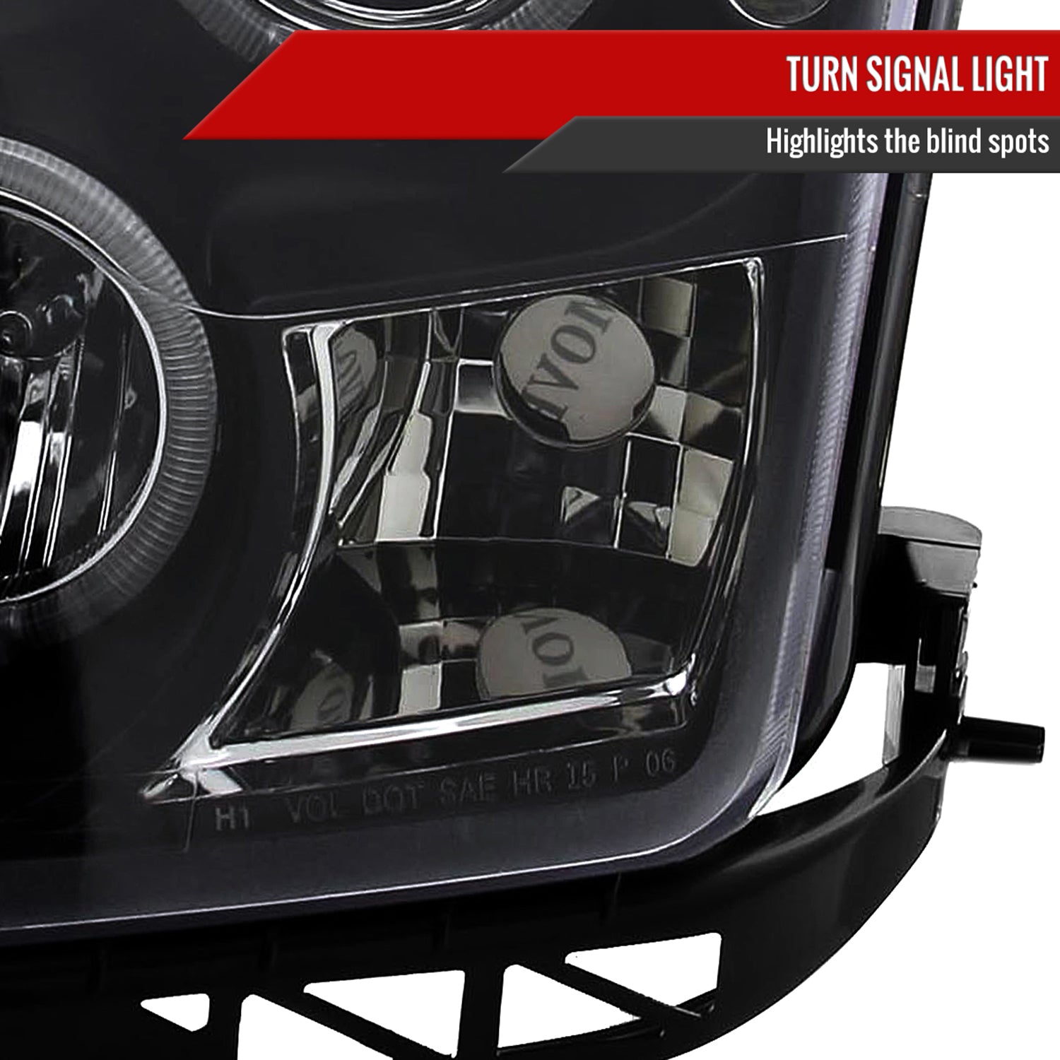 2006-2009 Ford Fusion Dual Halo Projector Headlights Glossy Black/Smoke Lens