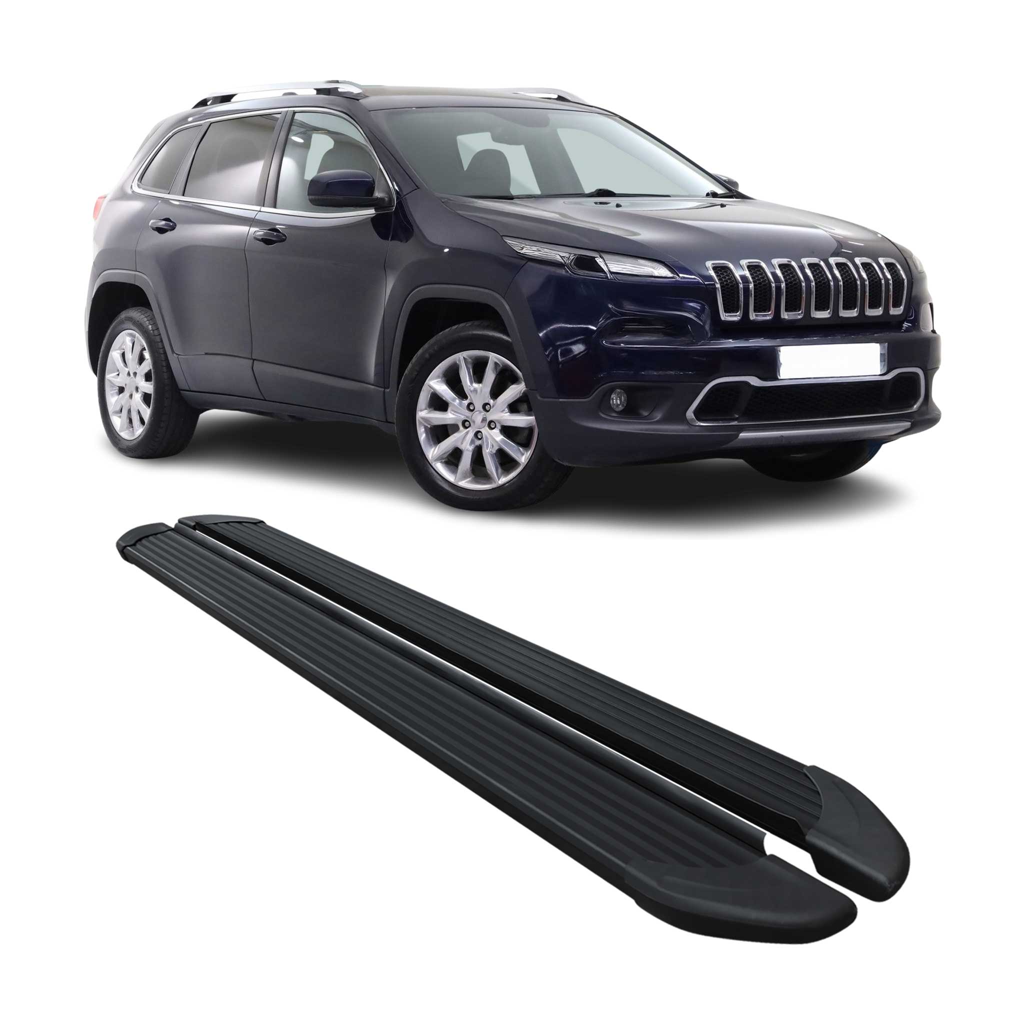 2014-2023 Jeep Cherokee Nerf Bar Side Step Running Boards Alu 2x
